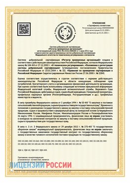 Приложение к сертификату для ИП Шебекино Сертификат СТО 03.080.02033720.1-2020